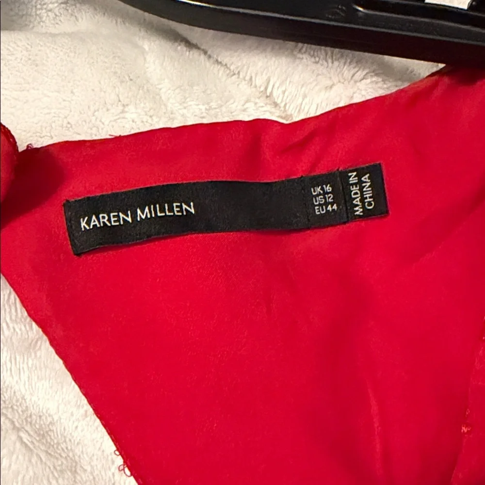 Karen Millen Red Lace Dress - Picture 3 of 10